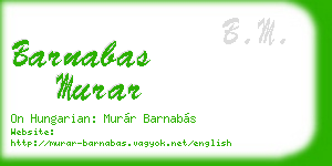 barnabas murar business card