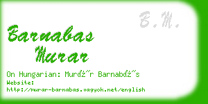 barnabas murar business card